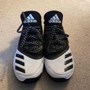 Black and White Adidas Men’s Turf shoes. Size 10